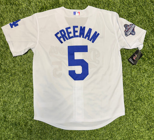 Freddie Freeman Dodgers Jersey - 2025 Champions Patch - White