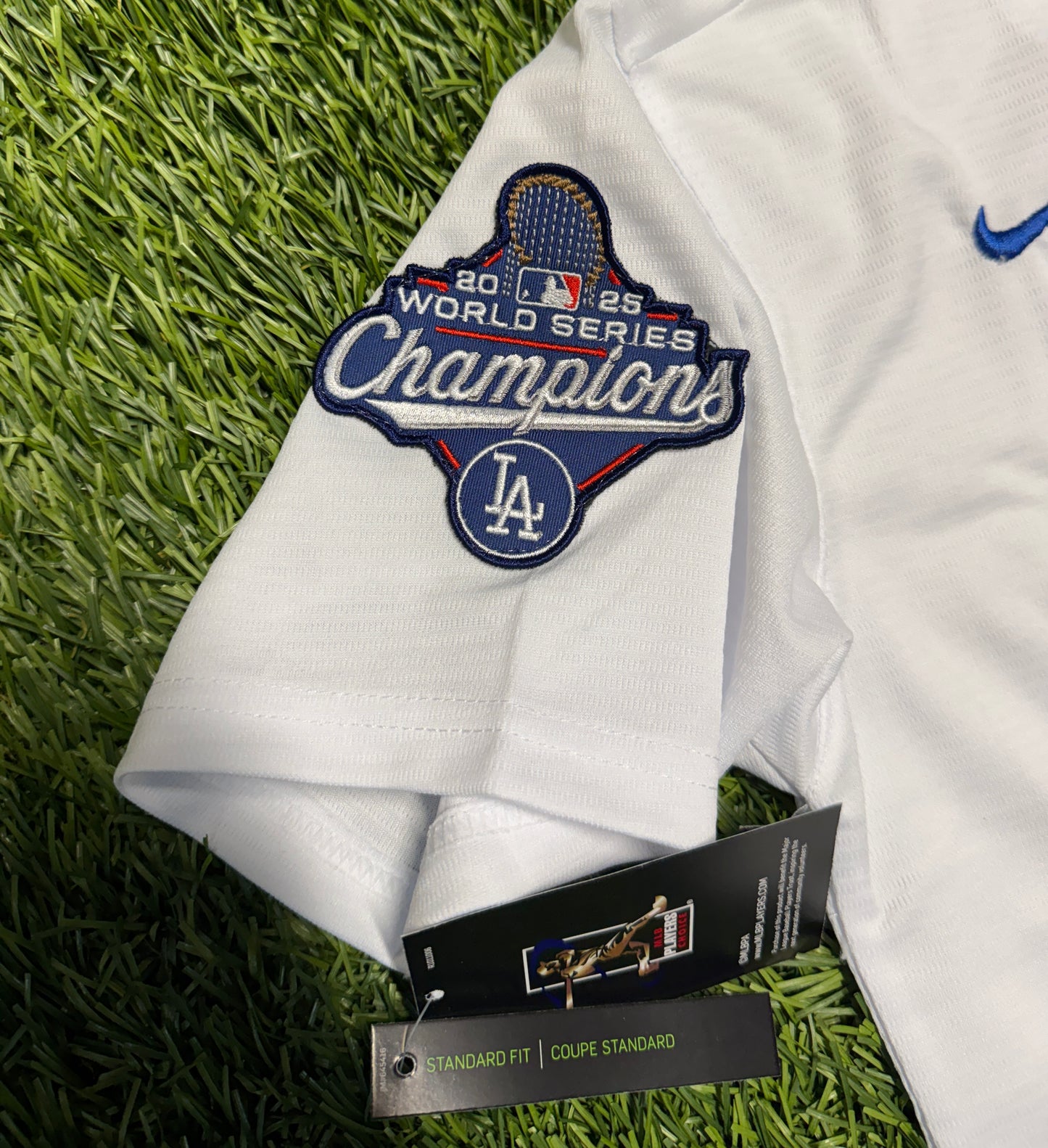 Mookie Betts Dodgers Jersey - 2025 Champions Patch - White