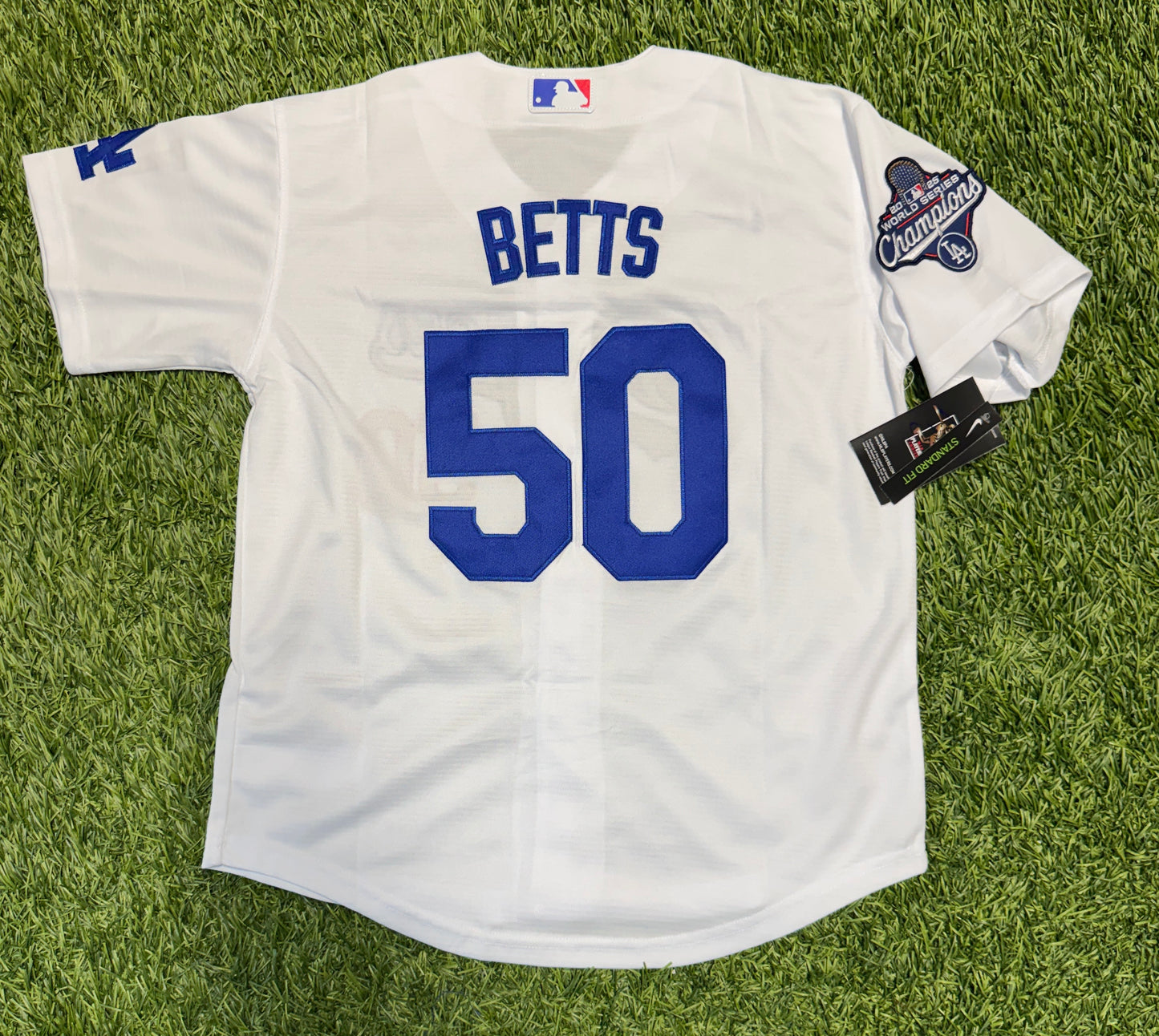 Mookie Betts Dodgers Jersey - 2025 Champions Patch - White