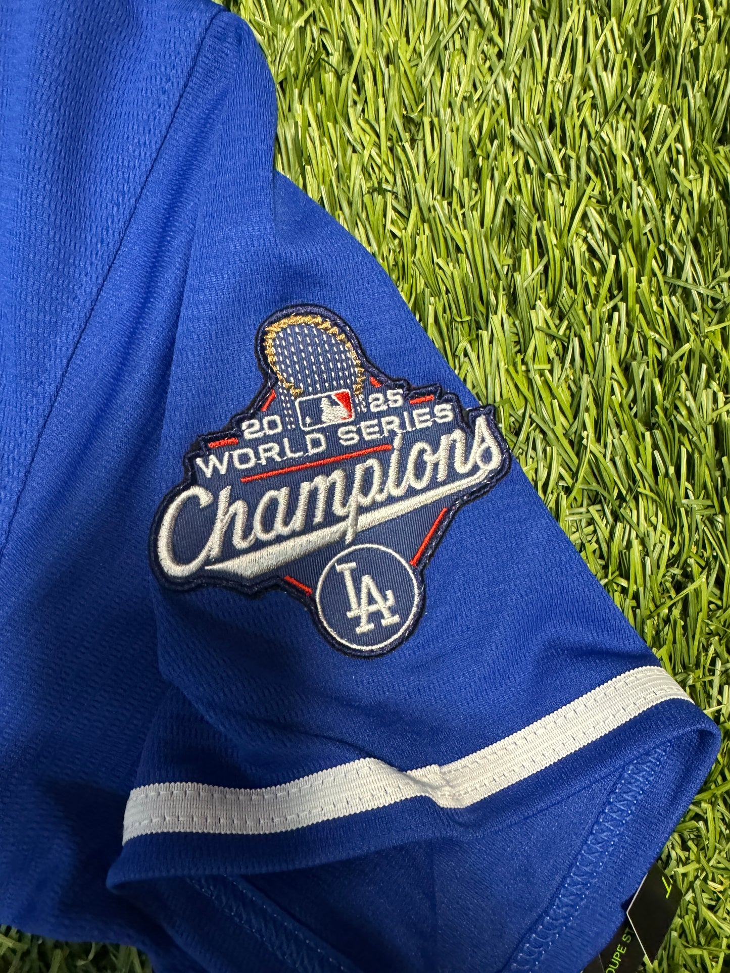 Shohei Ohtani Dodgers Jersey - 2025 Champions Patch - Blue