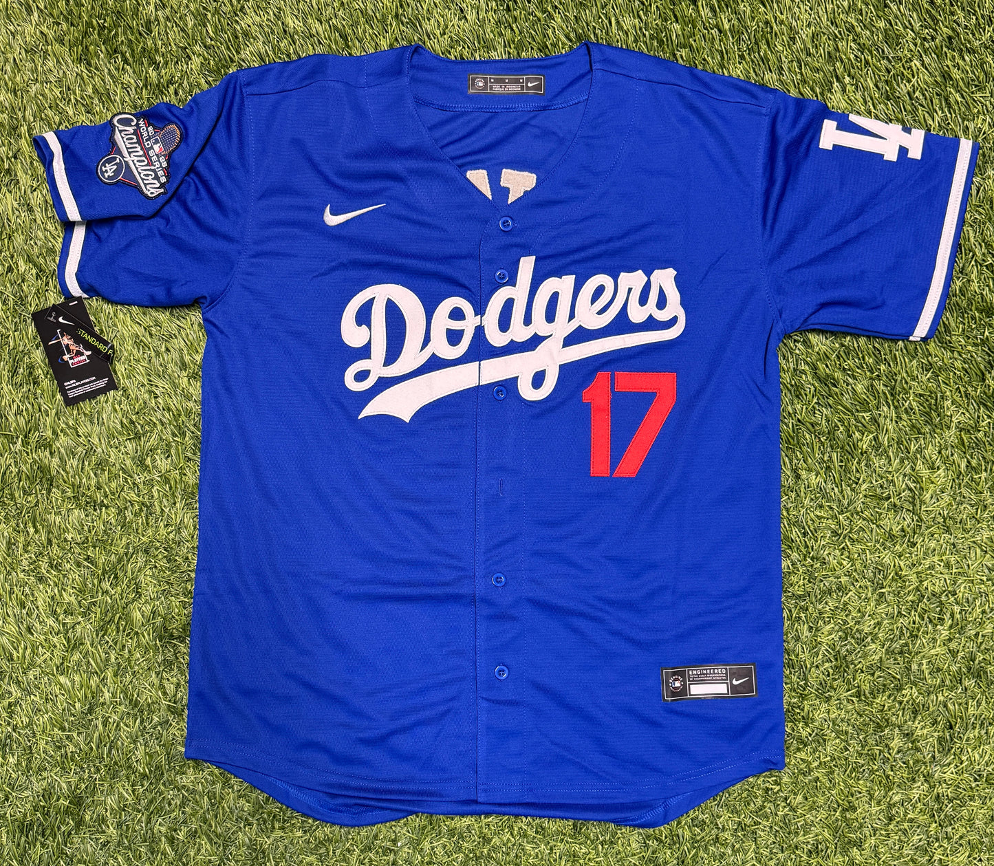 Shohei Ohtani Dodgers Jersey - 2025 Champions Patch - Blue