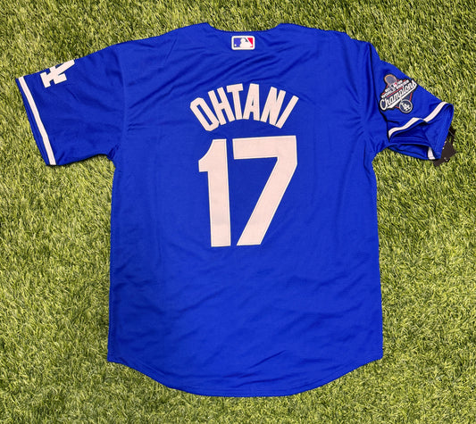 Shohei Ohtani Dodgers Jersey - 2025 Champions Patch - Blue